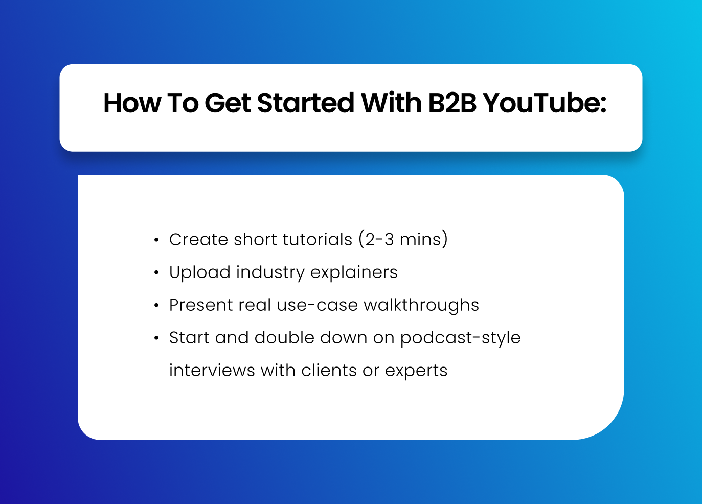 how to get started with B2B YouTube branding?