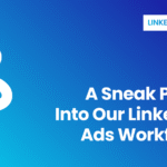 A blue-background image with a white-human icon on the left side of the image. the human looks like he's peeking through a wall. And there's a text on the right hand side on the image, "A sneak peek