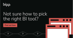 Bipp.io, the Business Intelligence Software's LinkedIn ad graphic