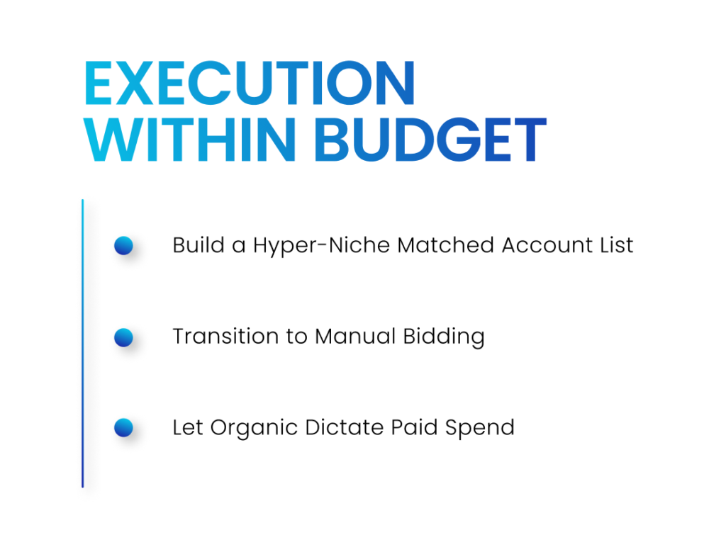 Coordinated Multi-Channel Approach 1. LinkedIn paid layer (in-budget) 2. Relevant Email Nurture 3. The BDR Outreach Alignment
